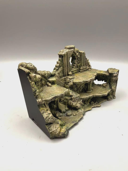 3D Ruinscape Aquarium & Terrarium Background (Unpainted Black)