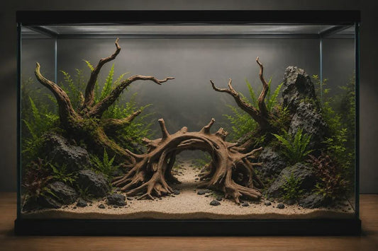 Driftwood Arch Terrarium Decor, Aquarium Hide, Reptile Cave, Natural Habitat Ornament (Unpainted PETG)