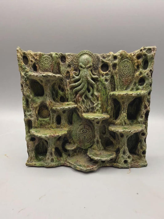 3D Cthulhu's Lair Terrarium Background – Mystical Reptile Habitat Decor