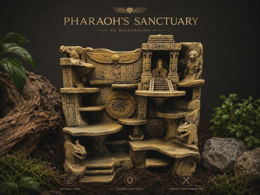 Egyptian Temple Ruin  3D Background  Aquarium & Terrarium Background (Unpainted Black)